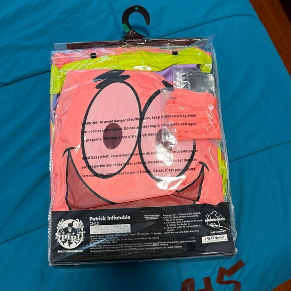 Kids SpongeBob SquarePants Patrick inflatable costume L/XL 12/16 - Picture 4 of 5